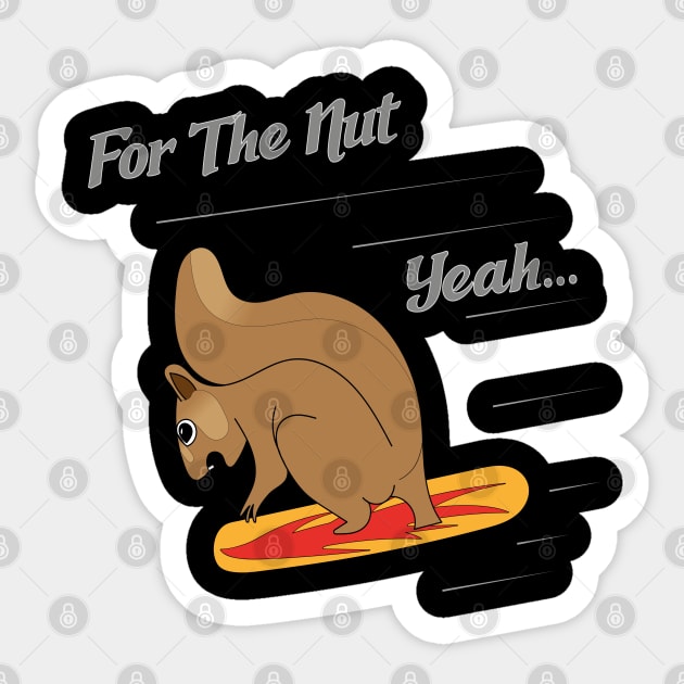 Squirrel Enjoy Snowboarding Sticker by ulunkz